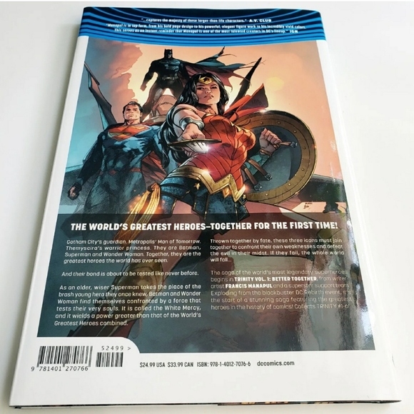 DC Universe Rebirth Trinity 2017 Hardcover Comic Graphic Novel Superman Batman - Picture 2 of 4